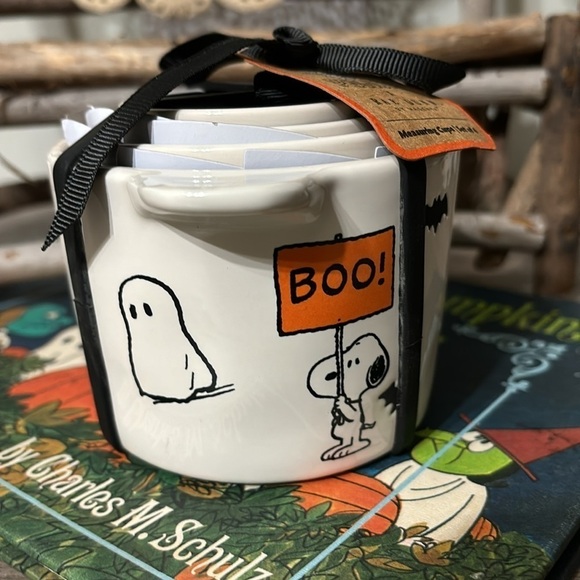 NWT RAE DUNN X PEANUTS SNOOPY BOO GHOSTS & BATS HALLOWEEN MEASURING CUPS - Picture 4 of 9